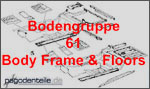 Mercedes 230 SL 280 SL Pagode Bodenbleche Bodengruppe Rahmen